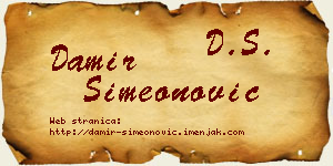 Damir Simeonović vizit kartica